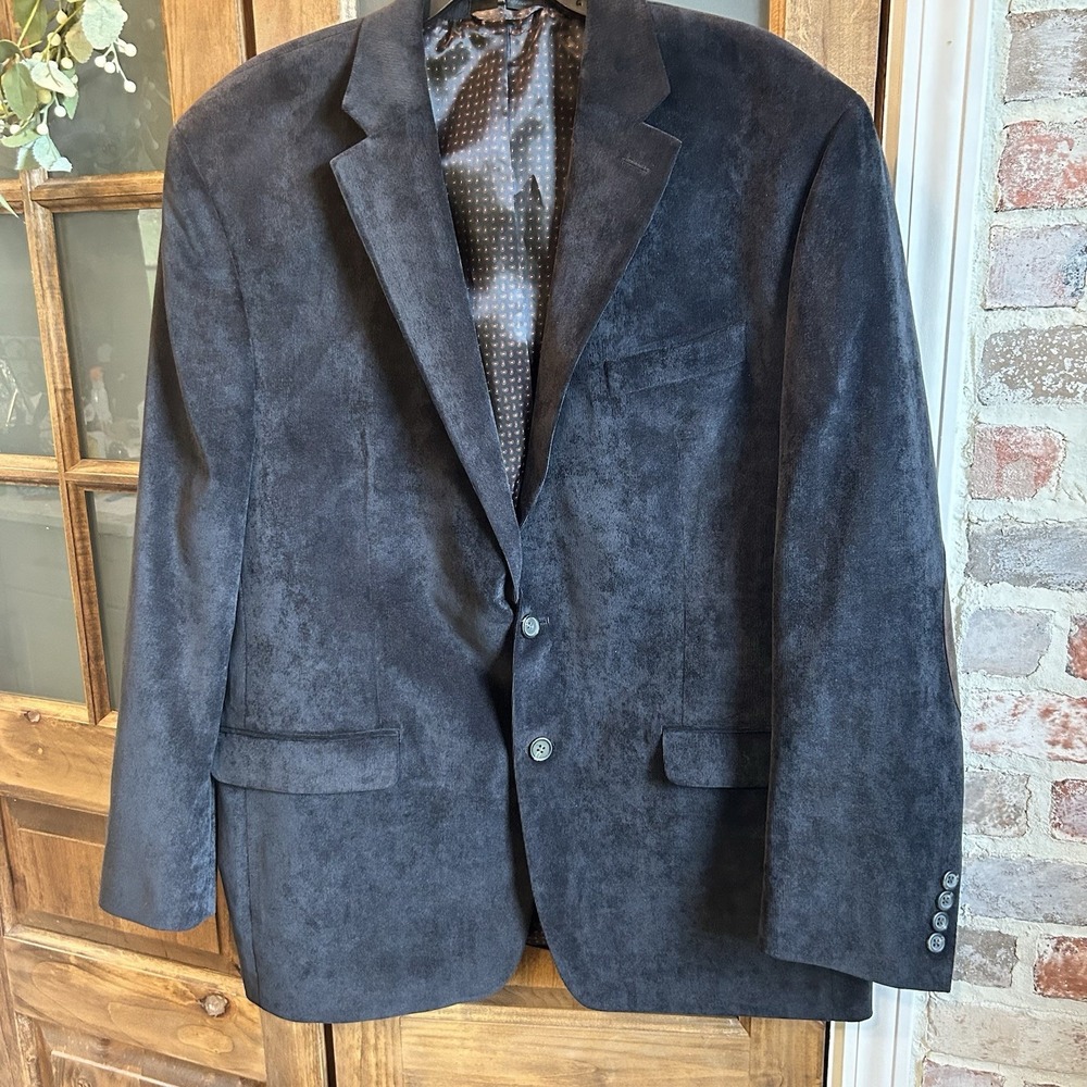 Chaps‎ Ralph Lauren Mens Blazer 44R Black Corduroy Sport Coat Jacket Preppy